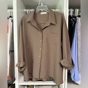 Jon & Anna Muted Brown Button-Down Shirt